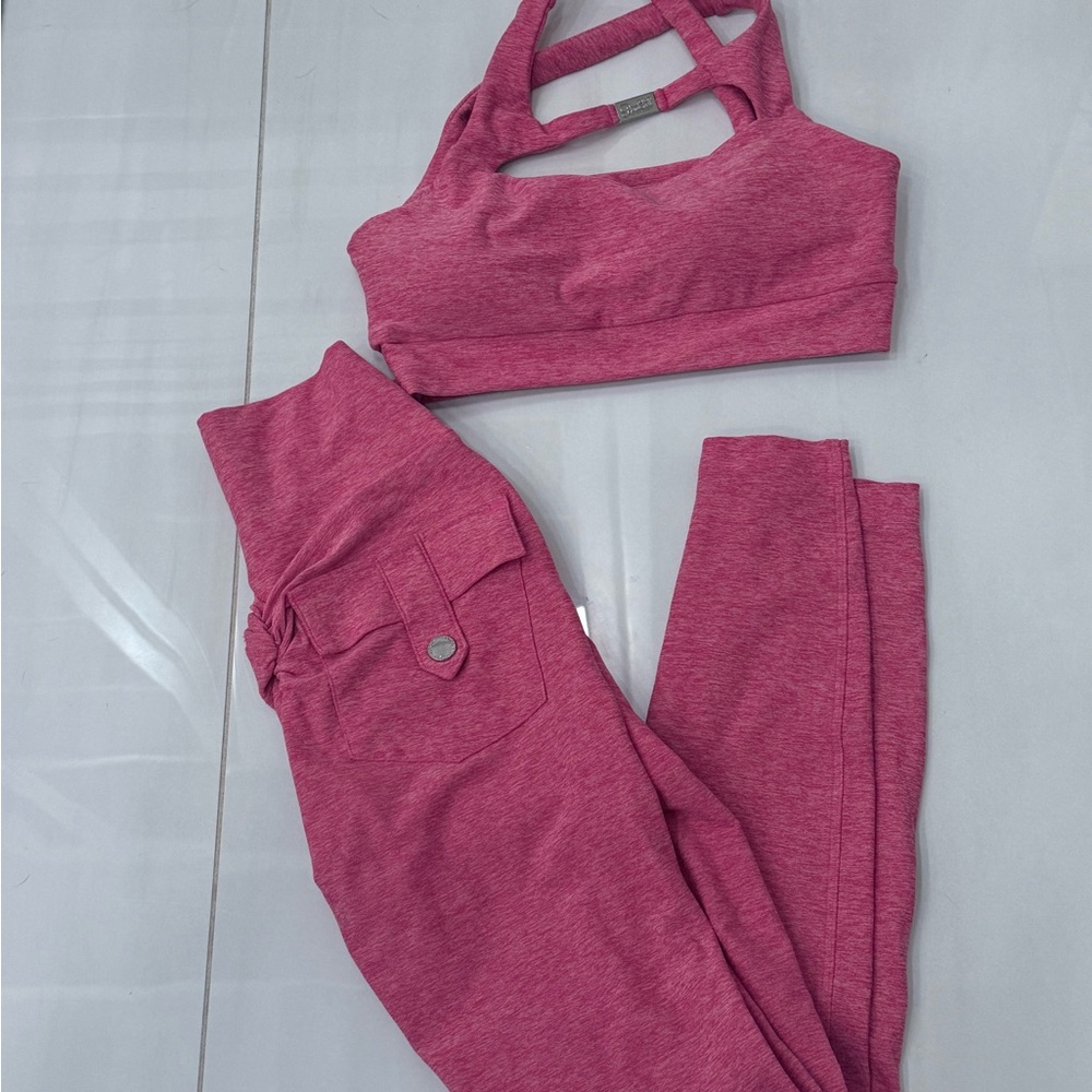 Orange  Sports Bra and Leggings Set